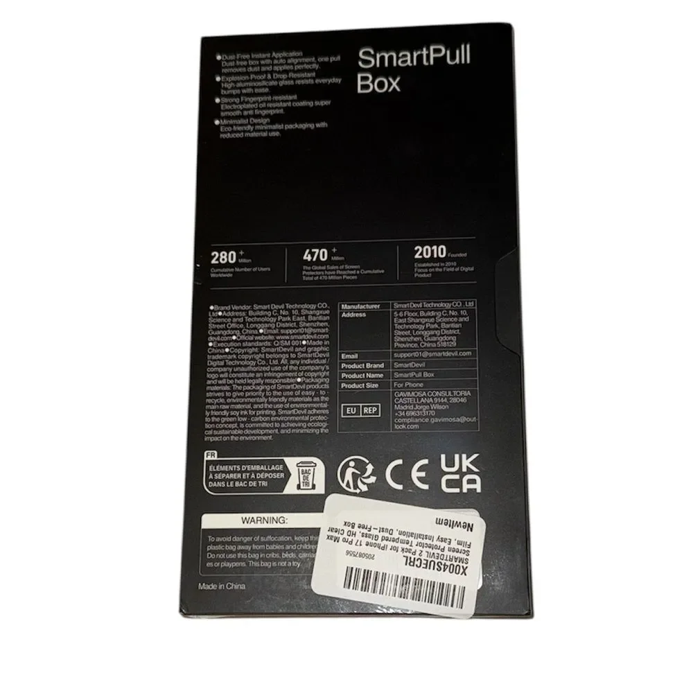 SmartDevil Screen Protector with SmartPull Box 9H Tempered Glass Easy Install